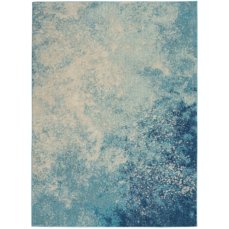 Nourison Passion 4' x 6' Navy Light Blue Fabric Modern Area Rug (4' x 6')
