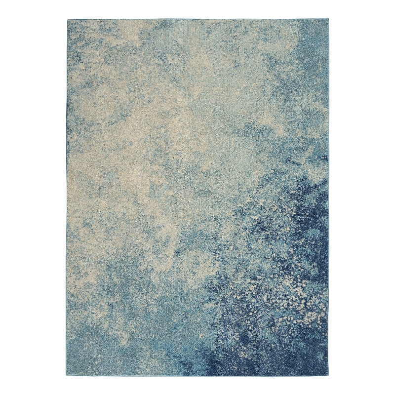 Nourison Passion 4' x 6' Navy Light Blue Fabric Modern Area Rug (4' x 6')