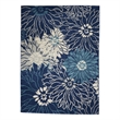 Nourison Passion 4' x 6' Navy Ivory Fabric Contemporary Area Rug (4' x 6')