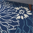 Nourison Passion 4' x 6' Navy Ivory Fabric Contemporary Area Rug (4' x 6')