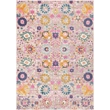 Nourison Passion 4' x 6' Pink and Gray Fabric Bohemian Area Rug (4' x 6')