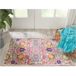 Nourison Passion 2' x 3' Pink and Gray Fabric Bohemian Area Rug (2' x 3')