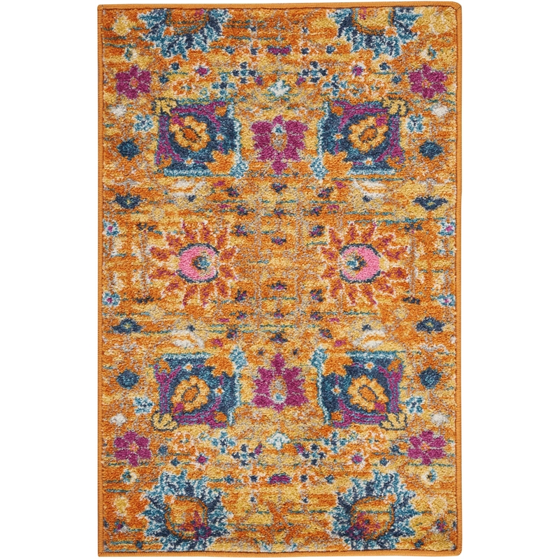 Nourison Passion 2' x 3' Orange Fabric Bohemian Area Rug (2' x 3')