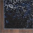 Nourison Passion 10' Runner Light Blue Black Fabric Modern Area Rug (10' Runner)