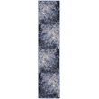 Nourison Passion 10' Runner Light Blue Black Fabric Modern Area Rug (10' Runner)