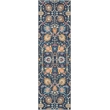 Nourison Passion 8' Runner Navy and Blue Fabric Bohemian Area Rug (8' Runner)