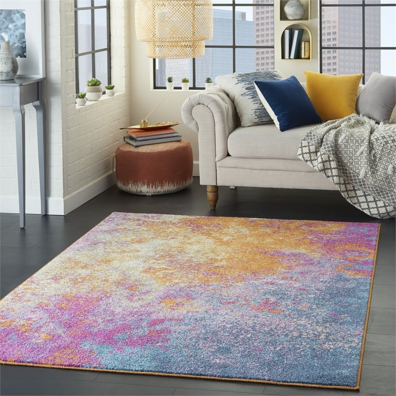 Nourison Passion 4' x 6' Multicolor Fabric Modern Area Rug (4' x 6')