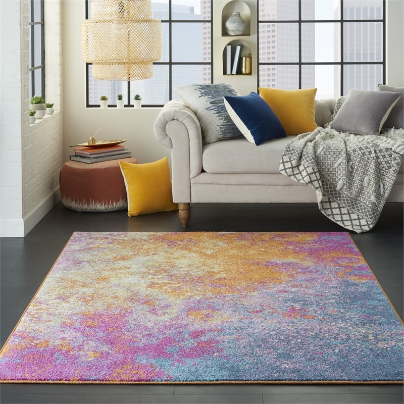 Nourison Passion 4' x 6' Multicolor Fabric Modern Area Rug (4' x 6')