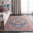 Nourison Passion 4' x 6' Teal Multicolor Fabric Bohemian Area Rug (4' x 6')