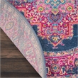 Nourison Passion 4' x Round Blue Fabric Bohemian Area Rug (4' Round)