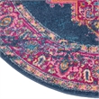 Nourison Passion 4' x Round Blue Fabric Bohemian Area Rug (4' Round)