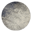 Nourison Passion 4' x Round Charcoal Ivory Fabric Modern Area Rug (4' Round)