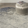 Nourison Passion 4' x Round Charcoal Ivory Fabric Modern Area Rug (4' Round)