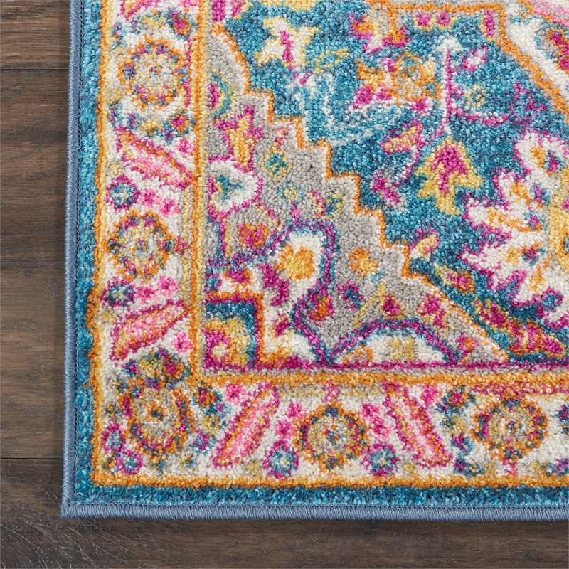 Nourison Passion 2' x 3' Teal Multicolor Fabric Bohemian Area Rug (2' x 3')