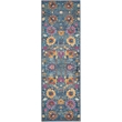 Nourison Passion 6' Runner Denim Fabric Bohemian Area Rug (6' Runner)