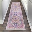 Nourison Passion 10' Runner Gray and Pink Fabric Bohemian Area Rug (10' Runner)