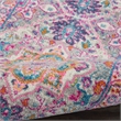 Nourison Passion 10' Runner Gray and Pink Fabric Bohemian Area Rug (10' Runner)