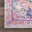 Nourison Passion 10' Runner Gray and Pink Fabric Bohemian Area Rug (10' Runner)