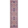Nourison Passion 10' Runner Gray and Pink Fabric Bohemian Area Rug (10' Runner)