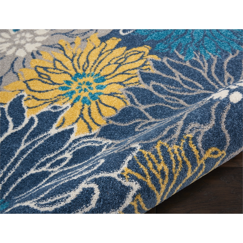 Nourison Passion 4' x 6' Blue Fabric Contemporary Area Rug (4' x 6')