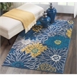 Nourison Passion 4' x 6' Blue Fabric Contemporary Area Rug (4' x 6')
