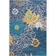 Nourison Passion 4' x 6' Blue Fabric Contemporary Area Rug (4' x 6')