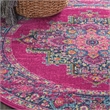 Nourison Passion 4' x Round Pink Fabric Bohemian Area Rug (4' Round)