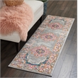 Nourison Passion 6' Runner Gray Fabric Bohemian Area Rug (6' Runner)