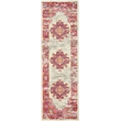 Nourison Passion 6' Runner Pink and White Fabric Bohemian Area Rug (6' Runner)