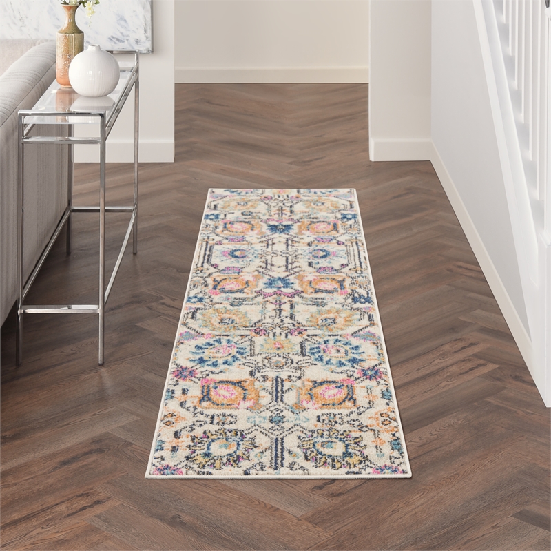 Nourison Passion 6' Runner Ivory Fabric Bohemian Area Rug (6' Runner)