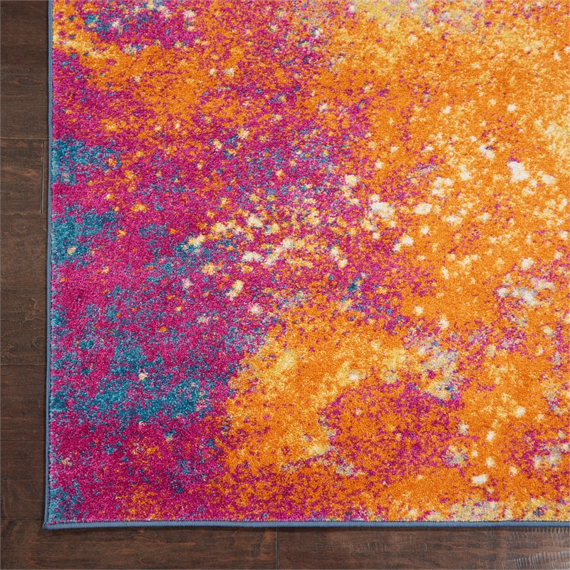 Nourison Passion 10' Runner Multicolor Fabric Modern Area Rug (10' Runner)