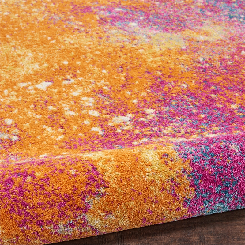 Nourison Passion 12' Runner Multicolor Fabric Modern Area Rug (12' Runner)