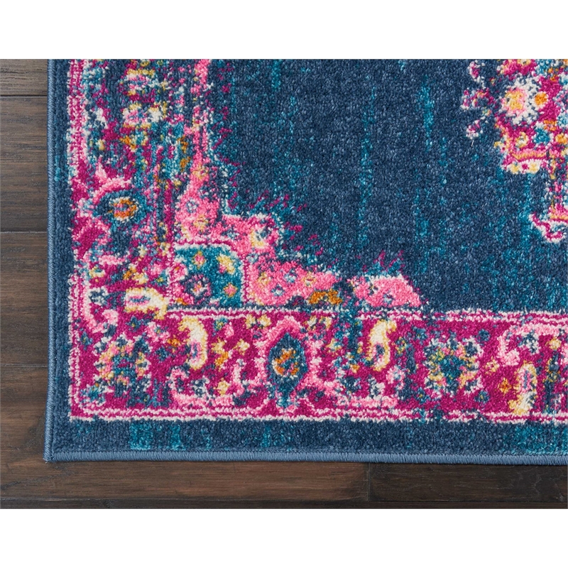 Nourison Passion 8' Runner Blue Fabric Bohemian Area Rug (8' Runner)