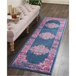 Nourison Passion 8' Runner Blue Fabric Bohemian Area Rug (8' Runner)