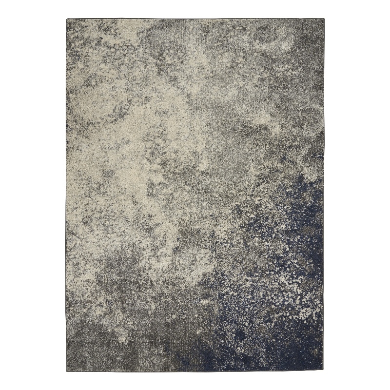 Nourison Passion 4' x 6' Charcoal Ivory Fabric Modern Area Rug (4' x 6')