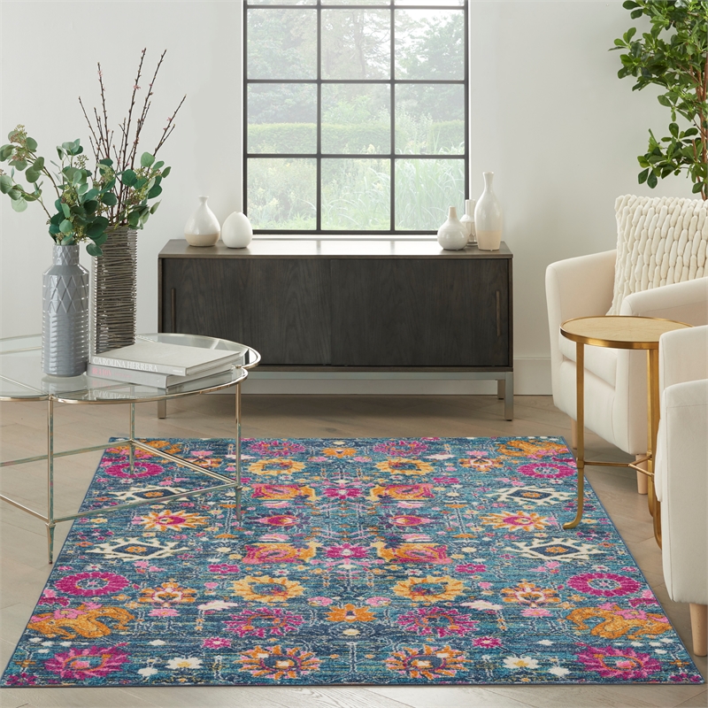 Nourison Passion 4' x 6' Denim Fabric Bohemian Area Rug (4' x 6')