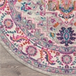Nourison Passion 4' x Round Gray and Pink Fabric Bohemian Area Rug (4' Round)