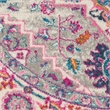 Nourison Passion 4' x Round Gray and Pink Fabric Bohemian Area Rug (4' Round)