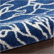 Nourison Passion 6' Runner Navy Ivory Fabric Contemporary Area Rug (6' Runner)