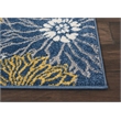Nourison Passion 8' Runner Blue Fabric Contemporary Area Rug (8' Runner)
