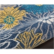 Nourison Passion 8' Runner Blue Fabric Contemporary Area Rug (8' Runner)