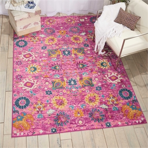 Nourison Passion 4' x 6' Pink Fabric Bohemian Area Rug (4' x 6')