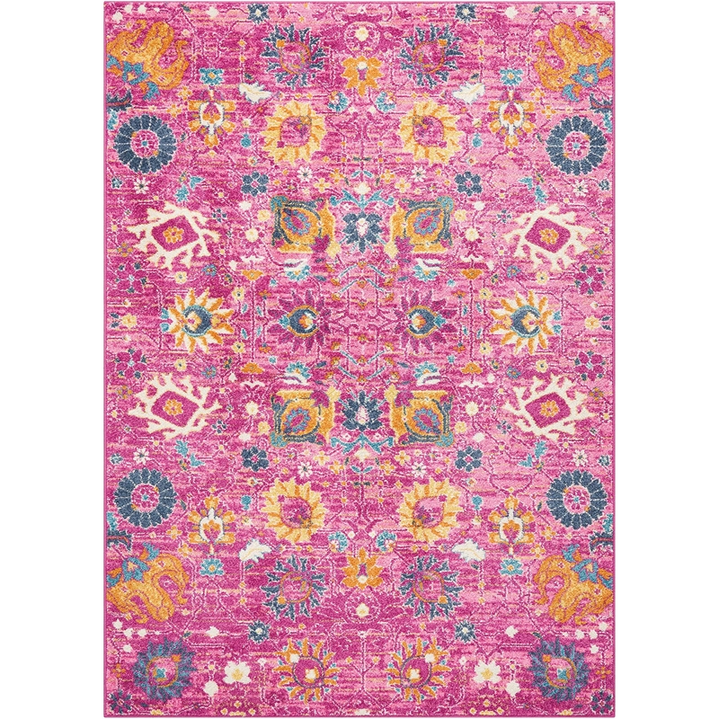 Nourison Passion 4' x 6' Pink Fabric Bohemian Area Rug (4' x 6')