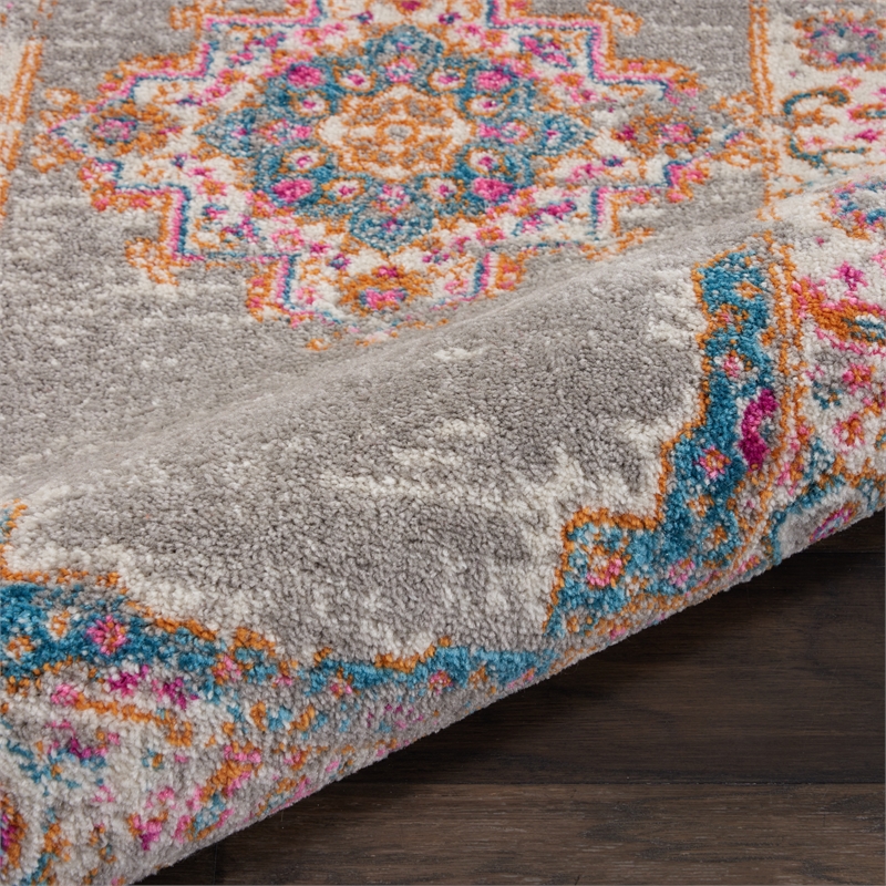 Nourison Passion 4' x 6' Gray Fabric Bohemian Area Rug (4' x 6')