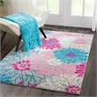 Nourison Passion 4' x 6' Pink and Gray Fabric Contemporary Area Rug (4' x 6')