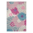 Nourison Passion 4' x 6' Pink and Gray Fabric Contemporary Area Rug (4' x 6')