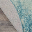 Nourison Passion 4' x Round Navy Light Blue Fabric Modern Area Rug (4' Round)