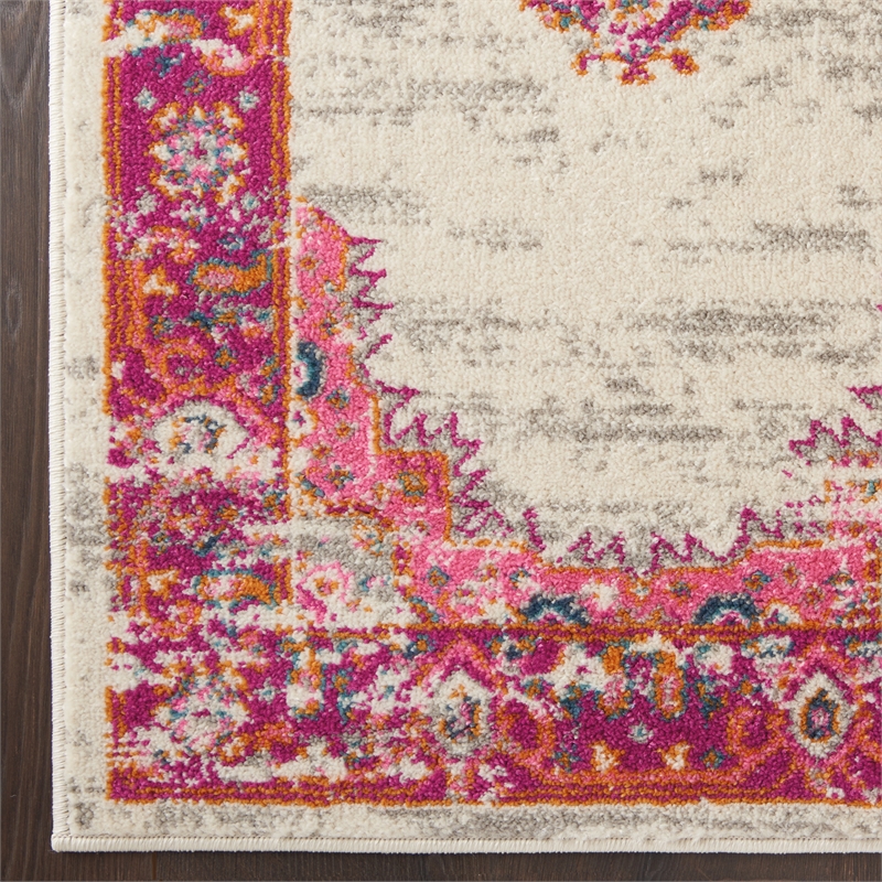 Nourison Passion 12' x 15' Pink and White Fabric Bohemian Area Rug (12' x 15')