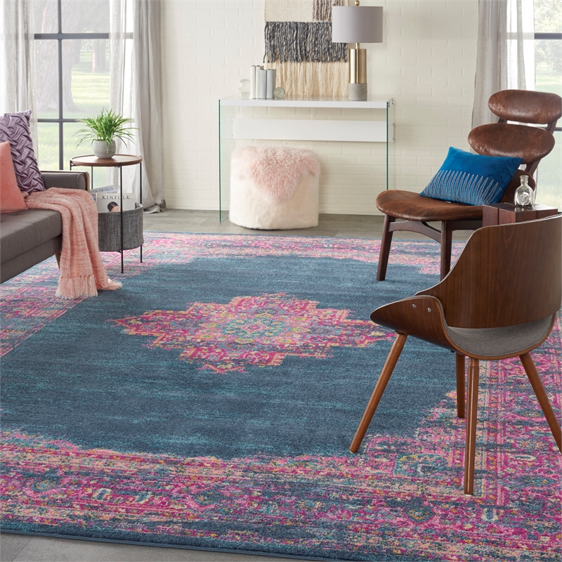 Nourison Passion 12' x 18' Blue Fabric Bohemian Area Rug (12' x 18')