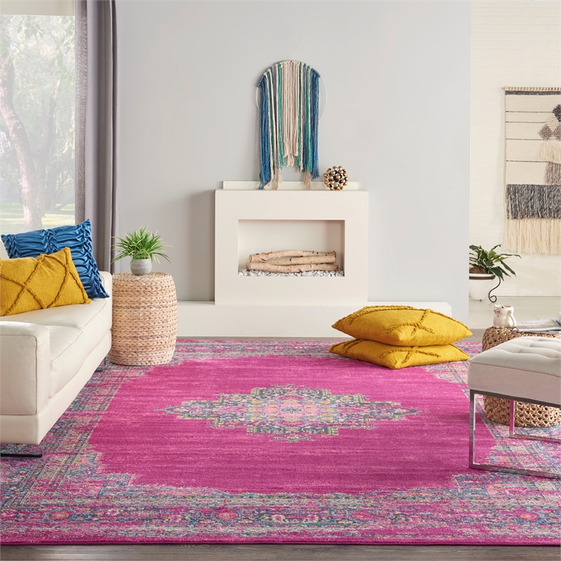 Nourison Passion 12' x 18' Pink Fabric Bohemian Area Rug (12' x 18')